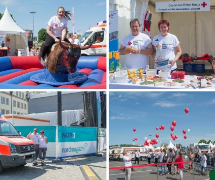 MV-Tag 2018 mit Stand der Rostocker DRK Werkstätten