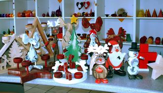 Holzartikel im Laden der Rostocker DRK-Werkstätten