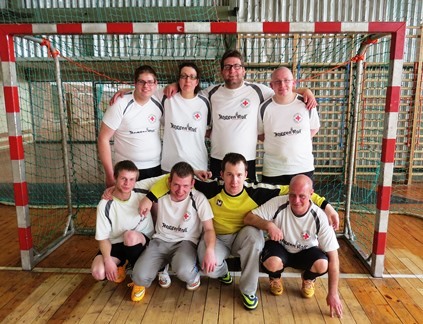 Die 1. Mannschaft der Rostocker DRK-Werkstätten