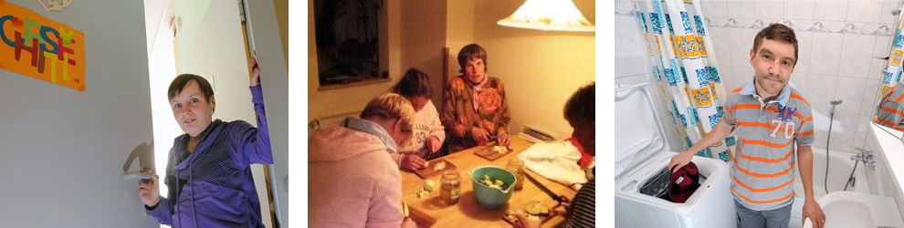 Bilder vom gemeinschaftlichen Wohnen und Einzel Betreutem Wohnen der Rostocker DRK Werkstätten gGmbH